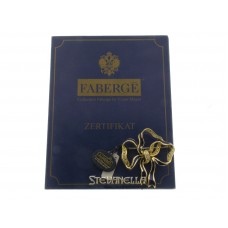FABERGE' spilla oro giallo 18kt con smalto blue e diamanti referenza F-1150